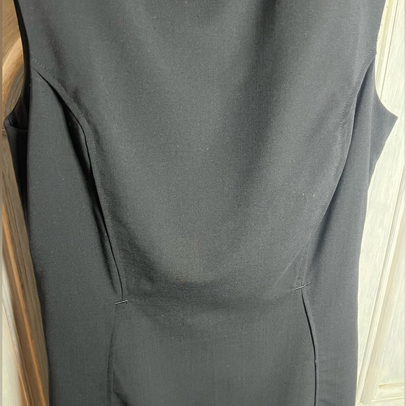 Theory Black Wool High Neck Fitted Power Bellaire Dress Office Quiet Luxury‎ - Picture 6 of 10